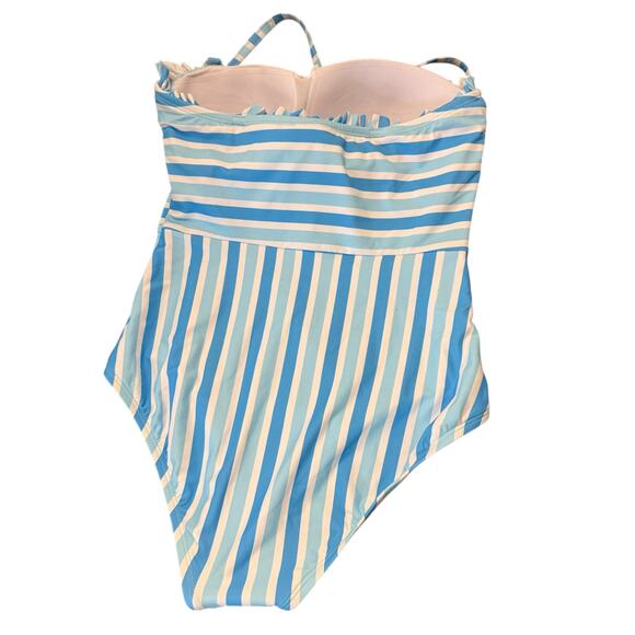 NEW- NWT Draper James Blue Stripe One-Piece Swimsuit Size S - Picture 3 of 6